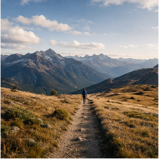 Mountain trail landscape